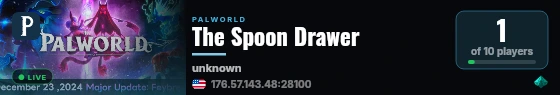 The Spoon Drawer live status badge