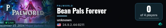 Bean Pals Forever live status badge
