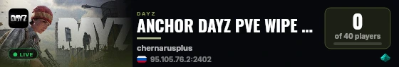 ANCHOR DAYZ PVE WIPE 16.08 live status badge
