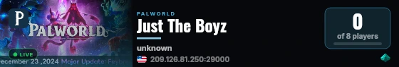 Just The Boyz live status badge