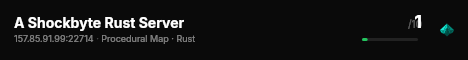 A Shockbyte Rust Server live status badge