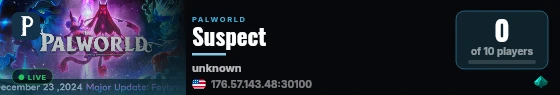 Suspect live status badge