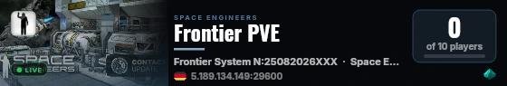 Frontier PVE live status badge