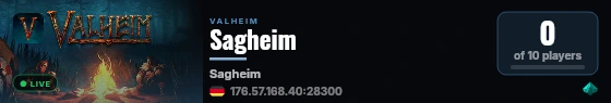 Sagheim live status badge