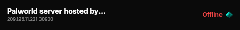 Palworld server hosted by G-Portal live status badge
