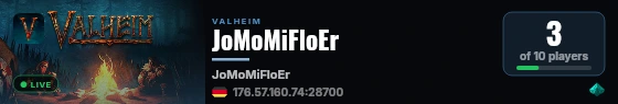 JoMoMiFloEr live status badge