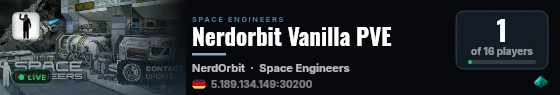 Nerdorbit Vanilla PVE live status badge