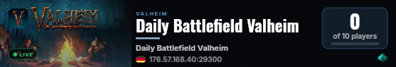 Daily Battlefield Valheim live status badge