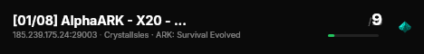[01/08] AlphaARK - X20 - 4man [CrystalIsles] - (v358.24) live status badge