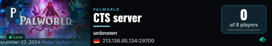 CTS server live status badge