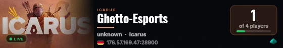 Ghetto-Esports live status badge