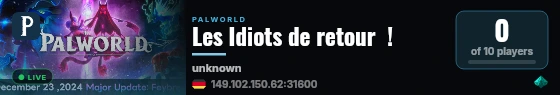 Les Idiots de retour  ! live status badge