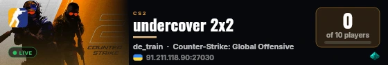 undercover 2x2 live status badge