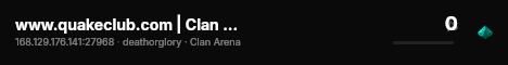 www.quakeclub.com | Clan Arena #3 | 4v4 live status badge