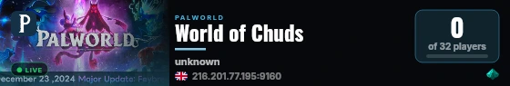 World of Chuds live status badge