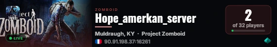Hope_amerkan_server live status badge