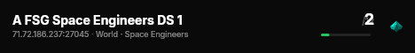 A FSG Space Engineers DS 1 live status badge