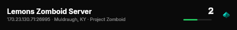 Lemons Zomboid Server live status badge