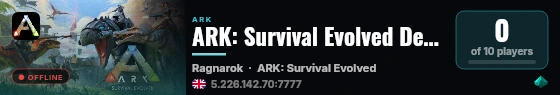 ARK: Survival Evolved Dedicated Server - (v361.7) live status badge