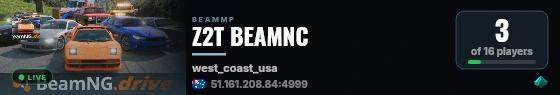 Z2T BEAMNC live status badge
