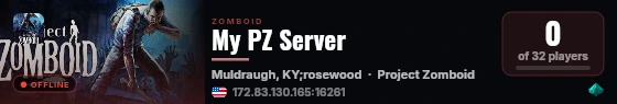 My PZ Server live status badge