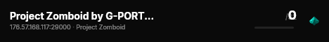 Project Zomboid by G-PORTAL.com live status badge
