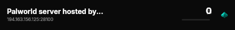 Palworld server hosted by G-Portal live status badge