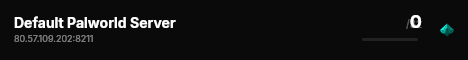 Default Palworld Server live status badge