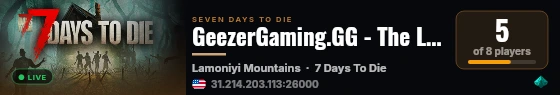 GeezerGaming.GG - The Last Geezers - Crossplay PvE live status badge