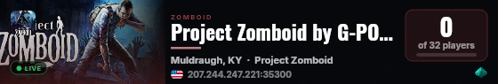 Project Zomboid by G-PORTAL.com live status badge