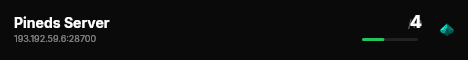 Pineds Server live status badge