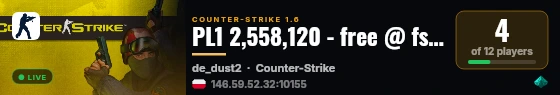 PL1 2,558,120 - free @ fshost.me live status badge