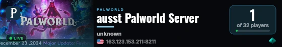 ausst Palworld Server live status badge