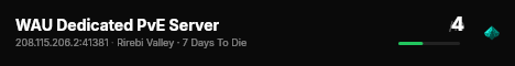 WAU Dedicated PvE Server live status badge