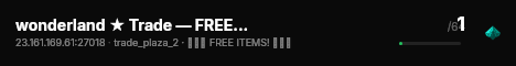 wonderland ★ Trade — FREE ITEMS! - !givemeall ███ live status badge