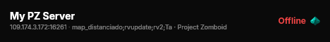 My PZ Server live status badge