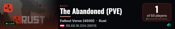 The Abandoned (PVE) live status badge