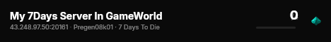 My 7Days Server In GameWorld live status badge