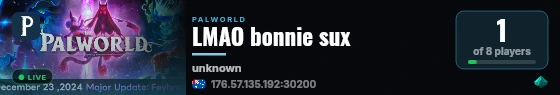 LMAO bonnie sux live status badge