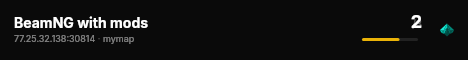 BeamNG with mods live status badge