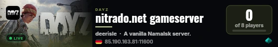 nitrado.net gameserver live status badge