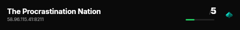 The Procrastination Nation live status badge