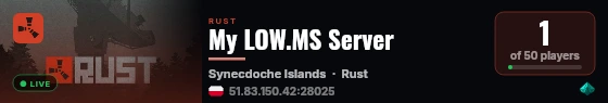 My LOW.MS Server live status badge