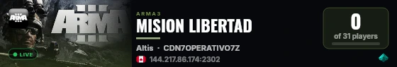 MISION LIBERTAD live status badge