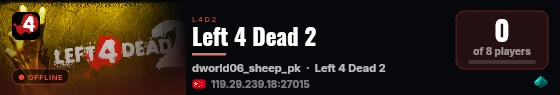 Left 4 Dead 2 live status badge