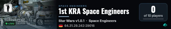 1st KRA Space Engineers live status badge