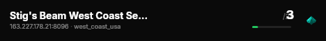 Stig's Beam West Coast Server 24/7 live status badge