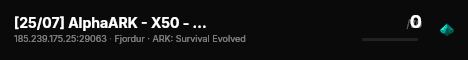 [25/07] AlphaARK - X50 - 2man [Fjordur] - (v358.24) live status badge