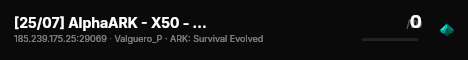 [25/07] AlphaARK - X50 - 2man [Valguero] - (v358.24) live status badge