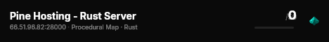 Pine Hosting - Rust Server live status badge
